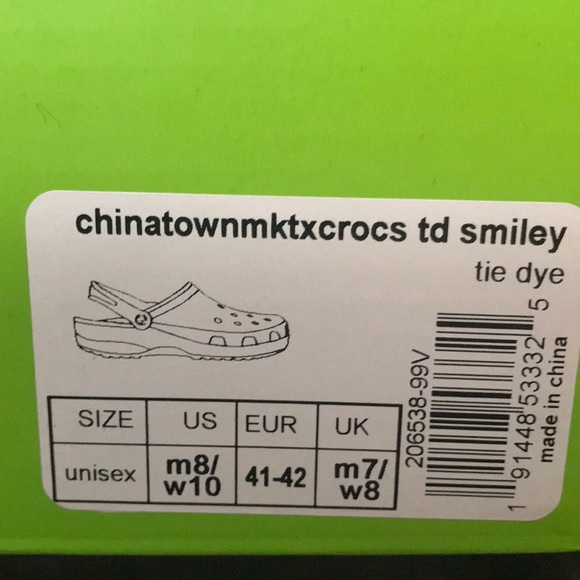 Chinatown market x Crocs td smiley size 8 M 10 W - Picture 4 of 5